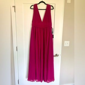 Lulus Heavenly Hues Maxi Dress in Magenta